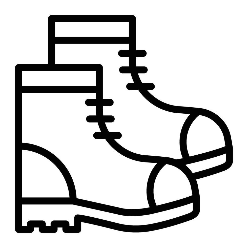 Work Boot Line Icon Design vector