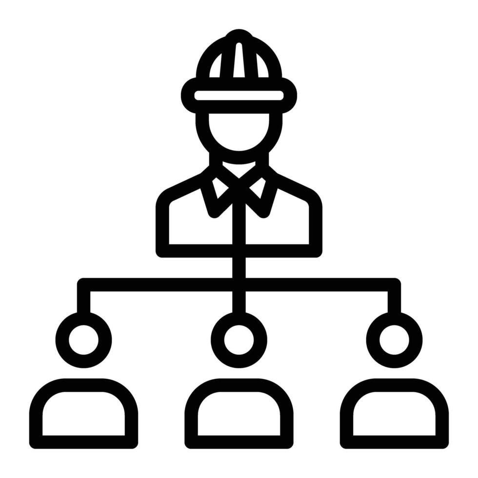 Supervisor Line Icon Design vector