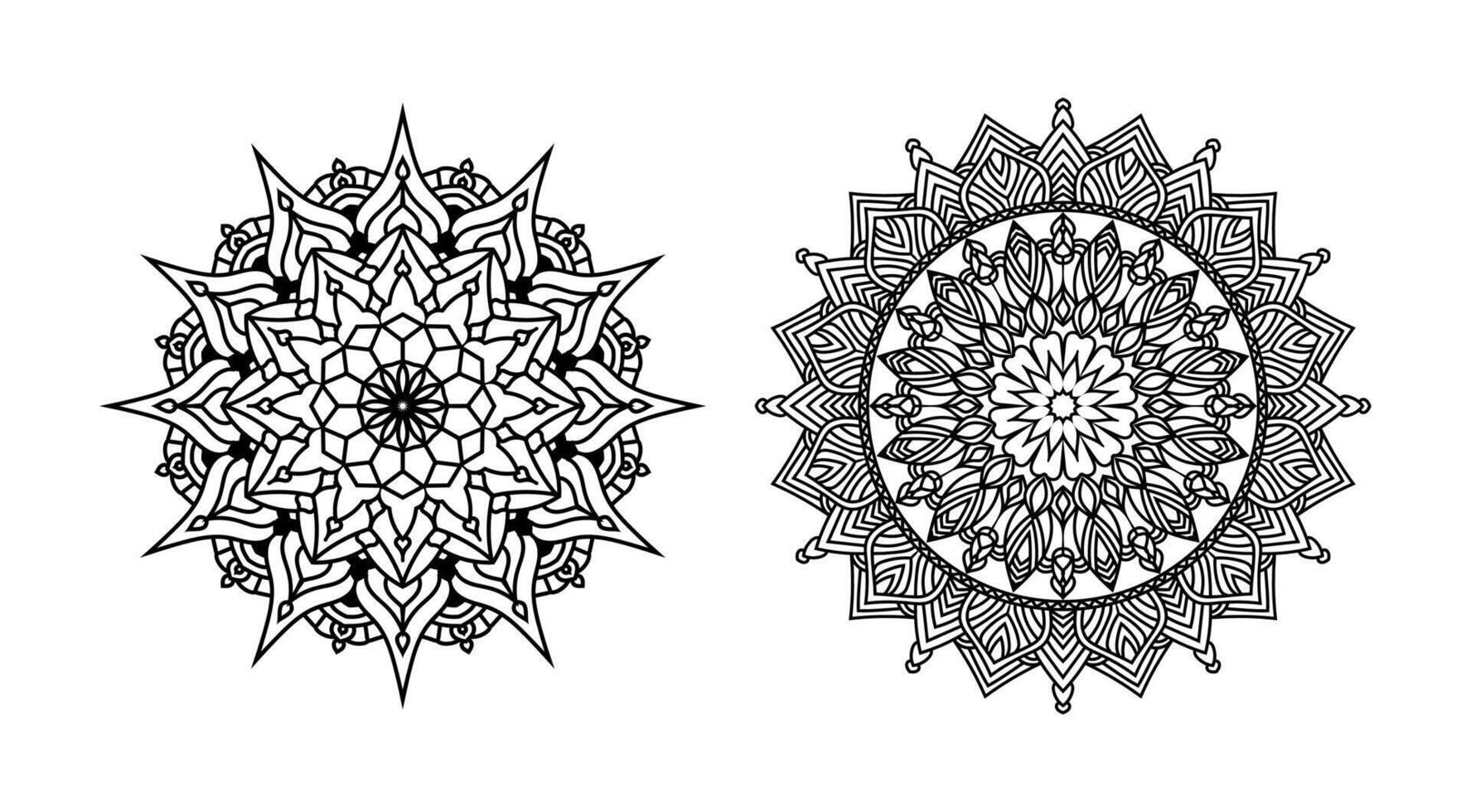 shape elegant mandala design for coloring book vector