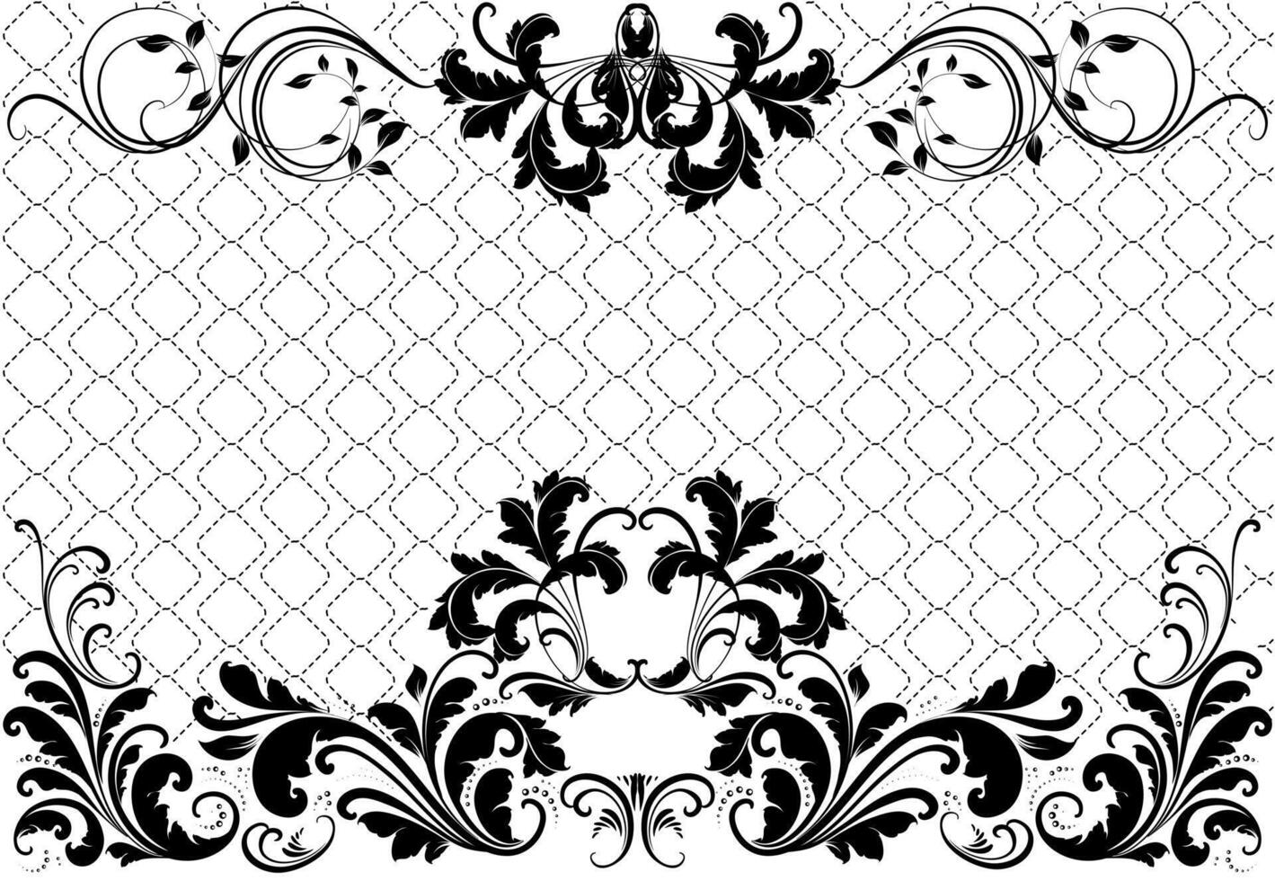 Lace Texture on Black Colour vector