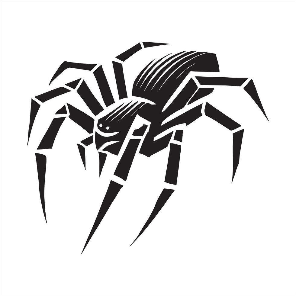 Elegant and Sophisticated Spider Silhouette with Baboon Features for Creepy Halloween Free Illustration Design vector
