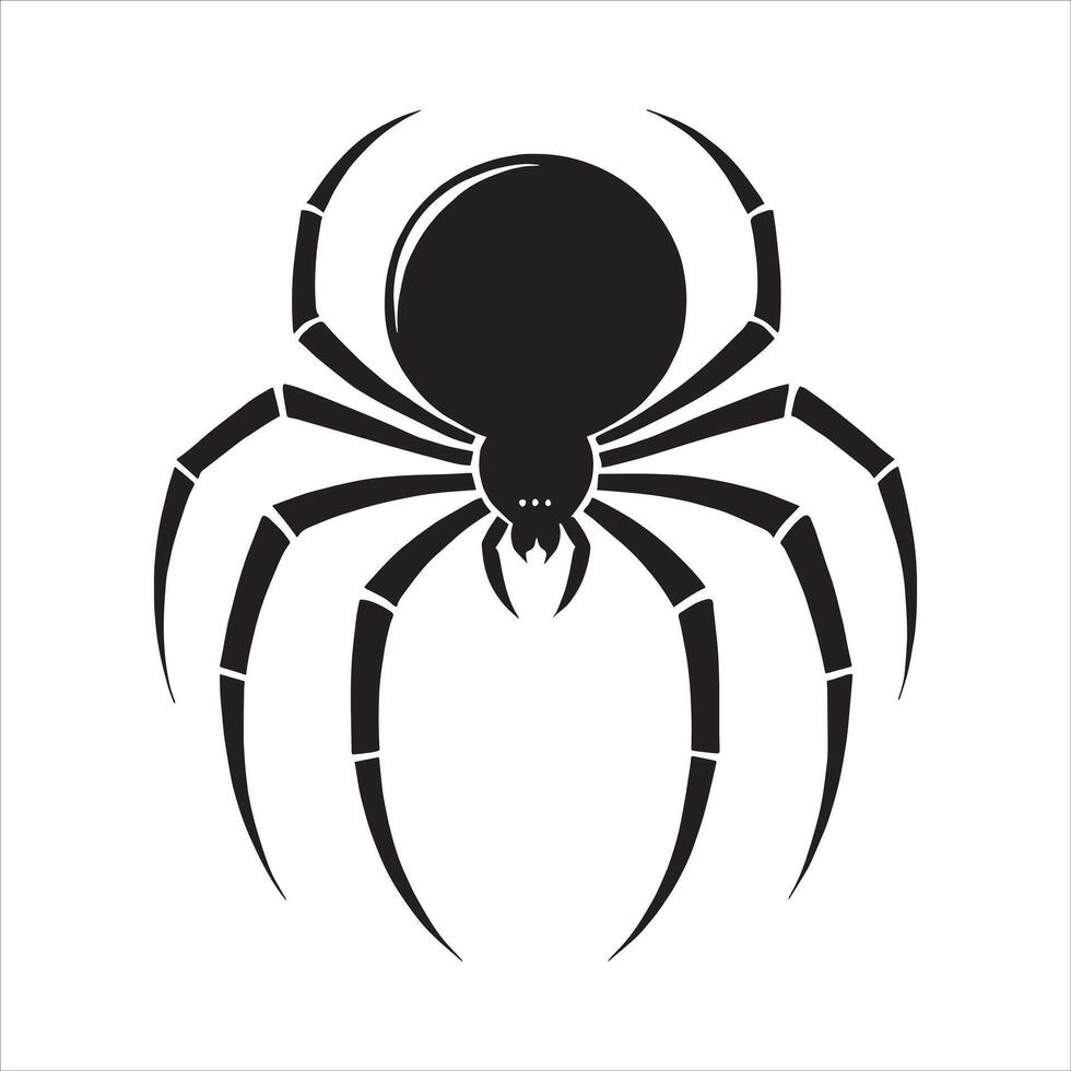 Creepy Halloween Spider Silhouette Featuring Elegant Baboon Design for Sophisticated and Scary Illustrations vector
