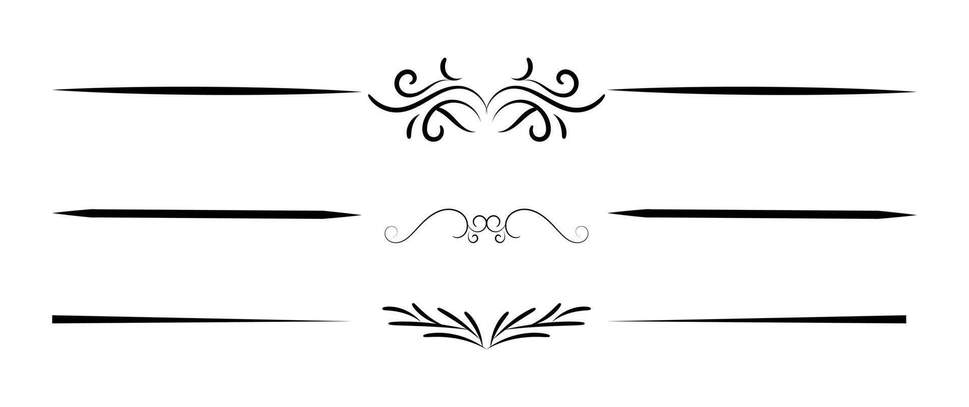 Ornamental decorative elements. Ornate elements design. vector