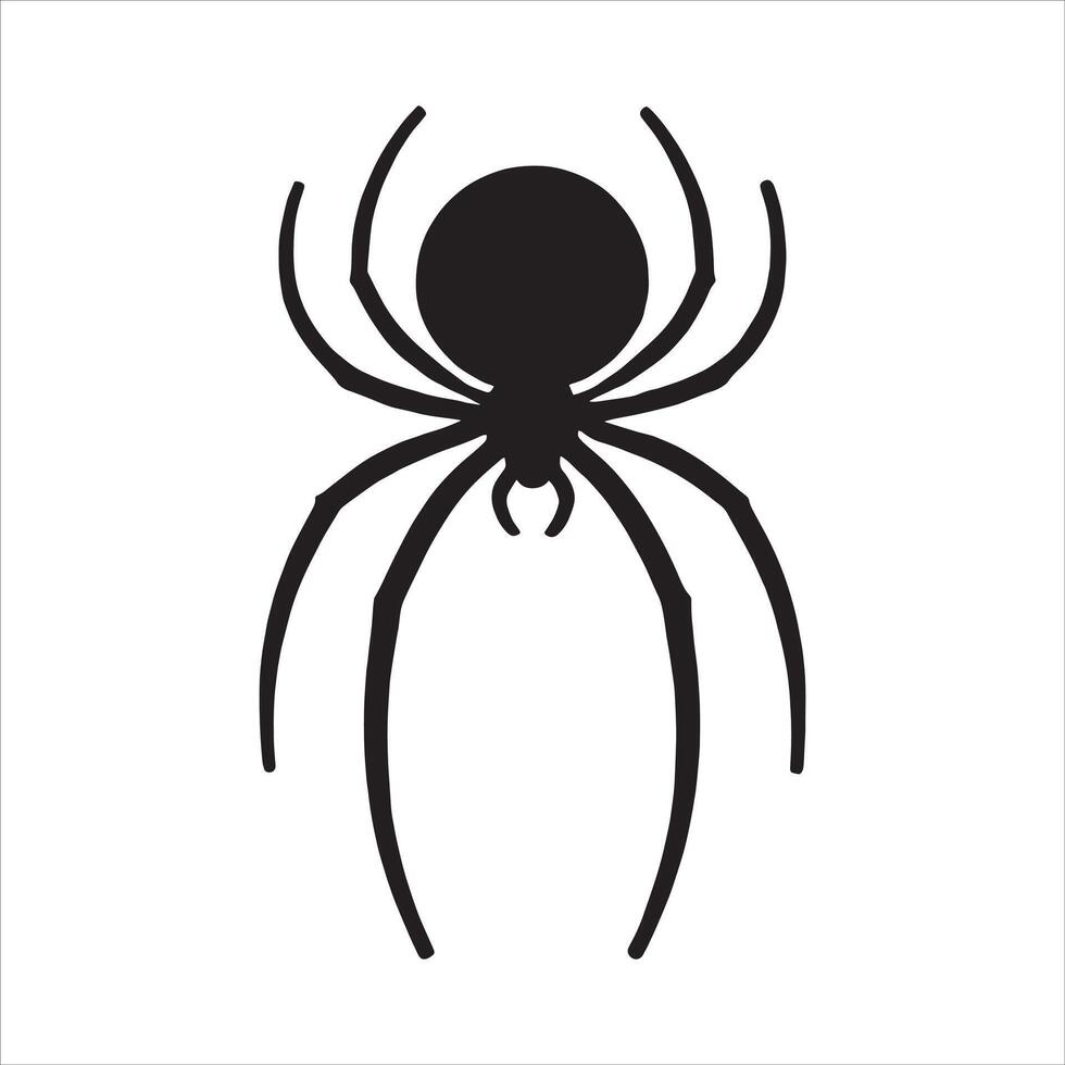 Scary and Creepy Halloween Spider Silhouette with Sophisticated Baboon Features for Elegant Free Illustration Design vector