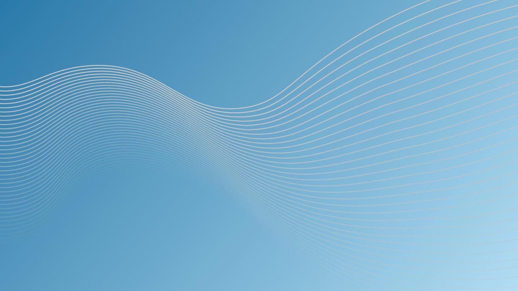Fluid Wavy White line art background vector