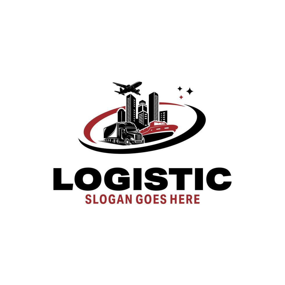 Cargo transport logistic logo Illustration vector