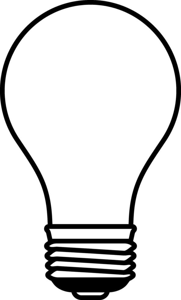 black light bulb without background vector