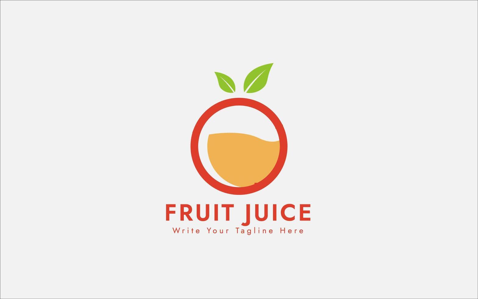 Drinking Fruit Juice Logo Template. Juice Logo With Glass And Leaf Concept vector