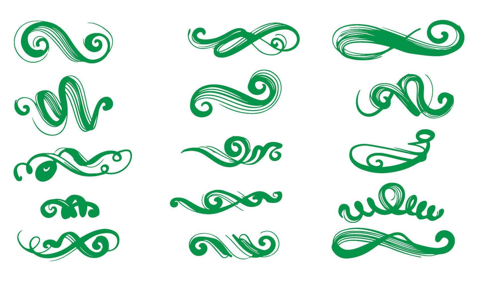 Vintage Calligraphy Ornament Set with Swirls and Scrolls vector