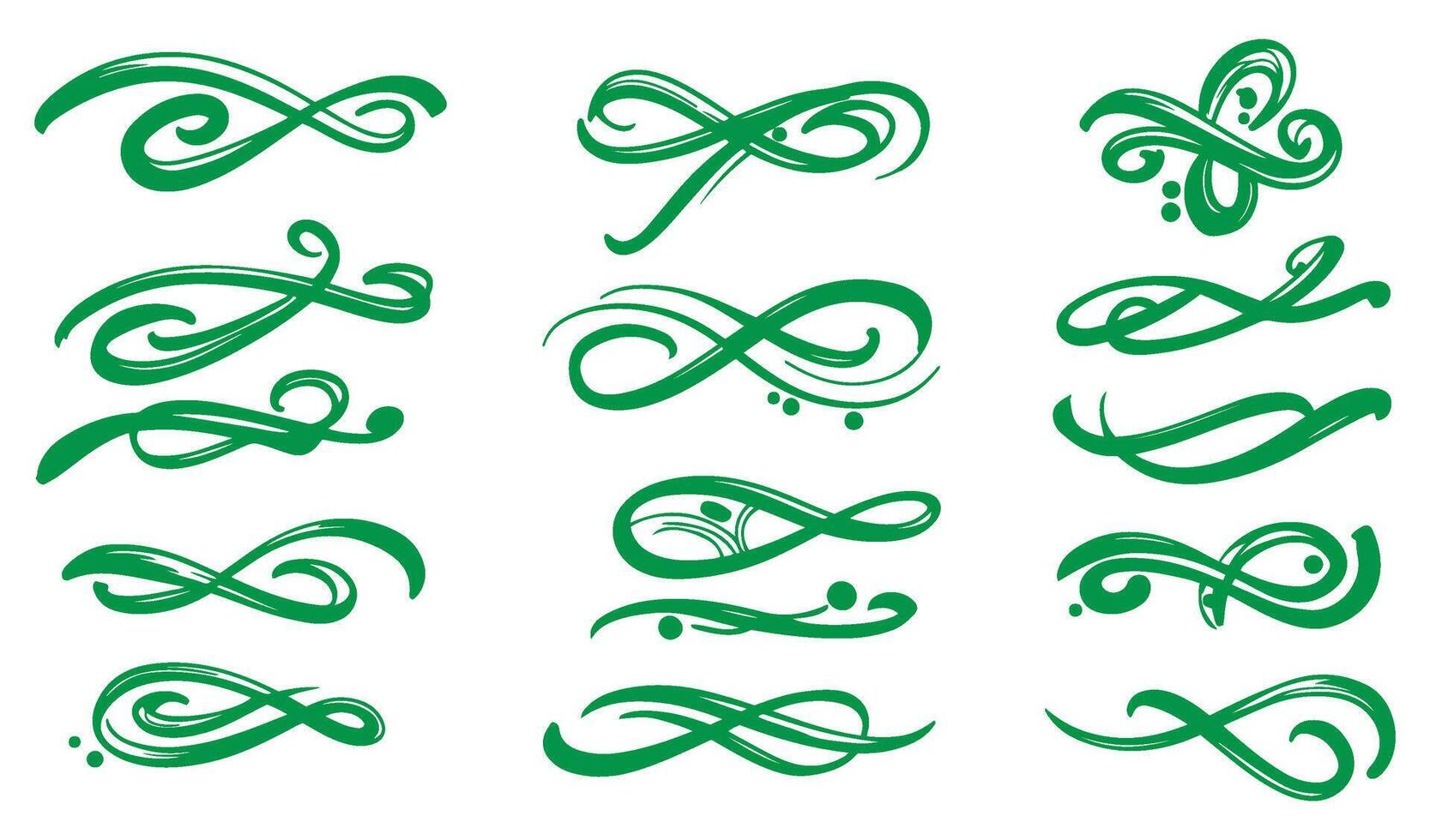 Elegant Flourishes and Swashes Ornament Set for Classic Artwork vector