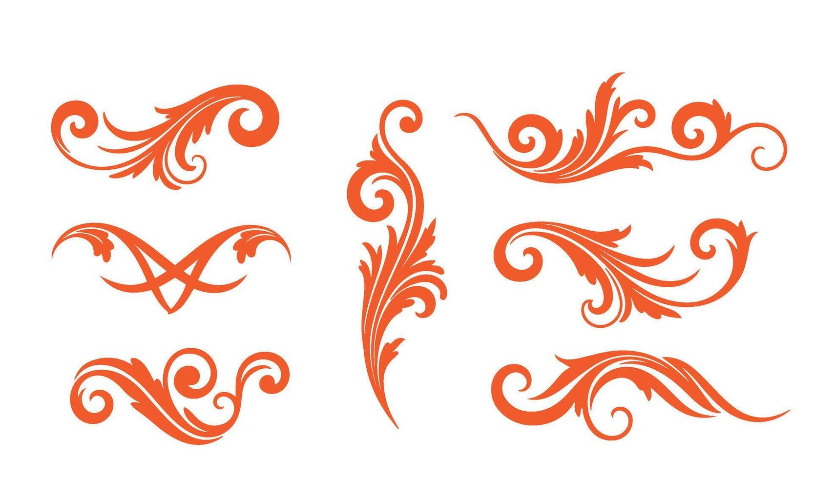 Ethereal Swirls Ornament Collection for Elegant Artistic Creations vector