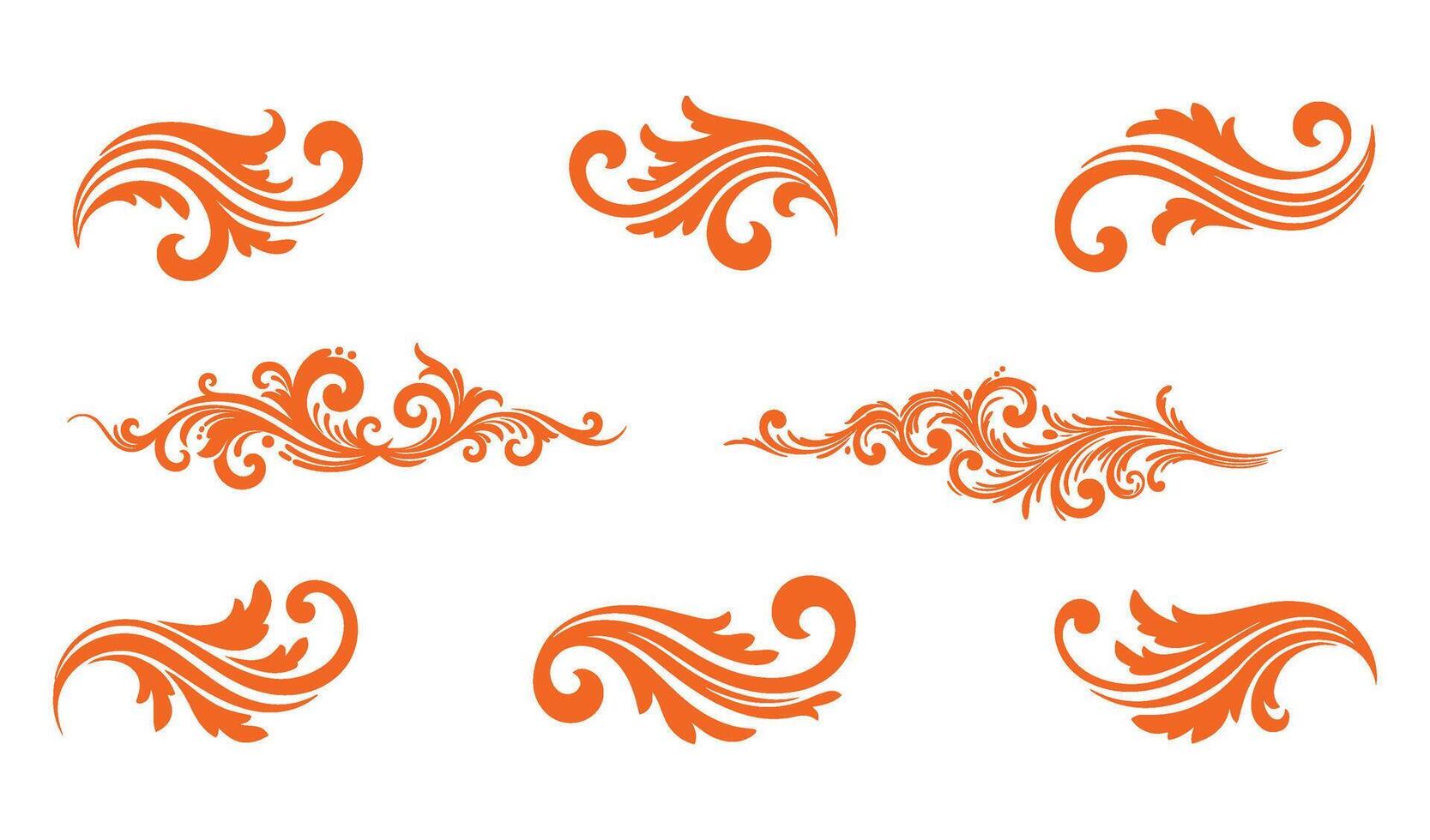 Ornamental Calligraphy Flourishes with Ethereal Red Swirls vector