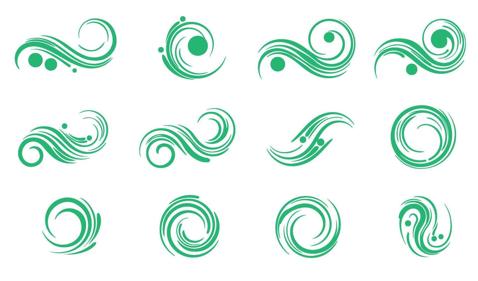 Calligraphic Swirl Ornament Set with Unique Decorative Elements vector