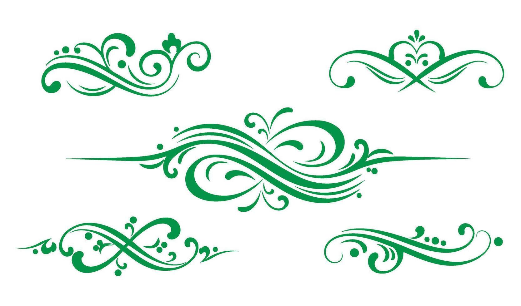 Swirl Calligraphy Ornament Collection for Timeless Creations vector