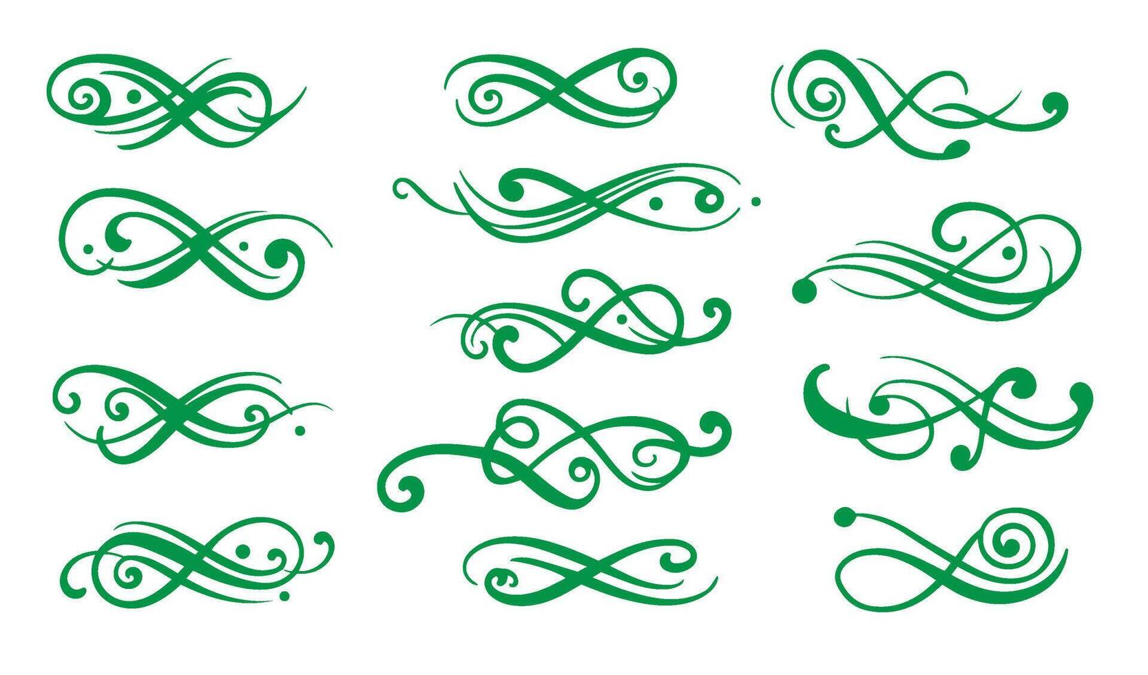 Classic Calligraphy Swirls and Flourishes Ornament Collection vector