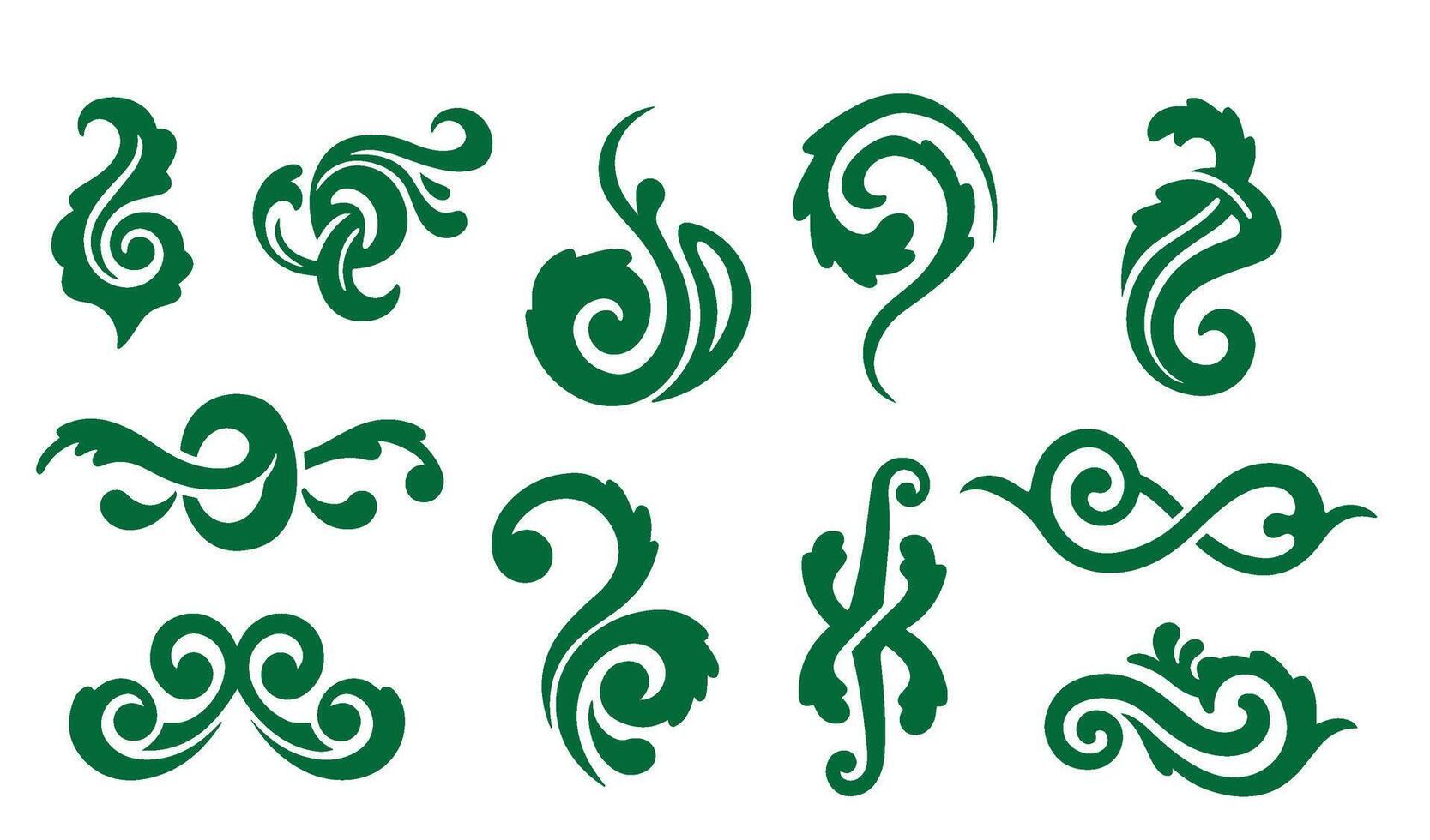 Artistic Whimsical Whorls and Swirls Set for Timeless Creations vector