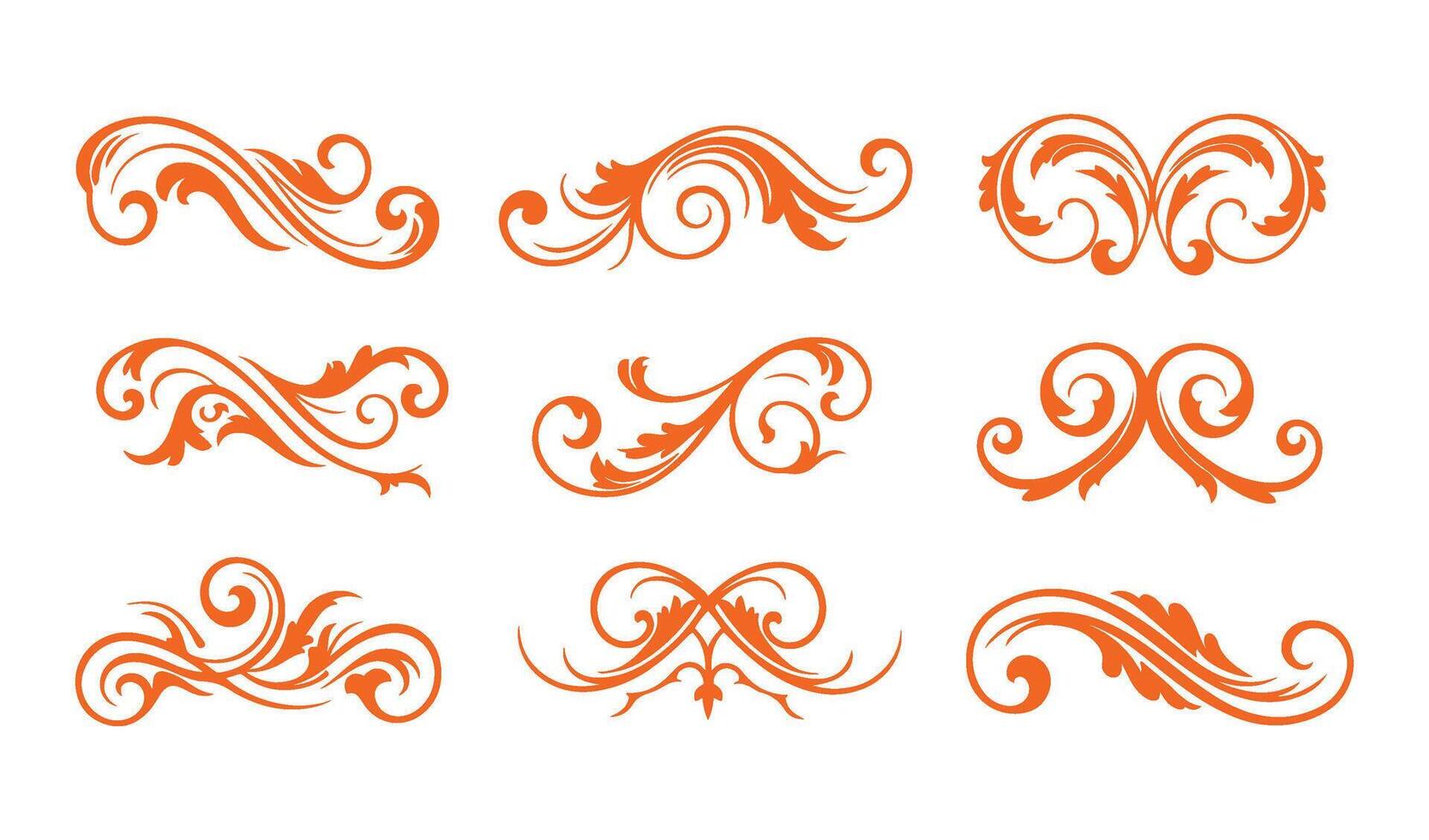 Elegant Flourishes and Swirls Ornament Set for Creative Designers vector