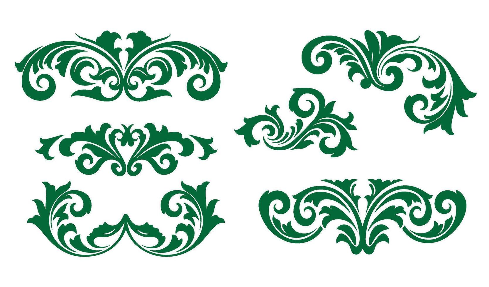 Stylish Whimsical Whorls Ornament Collection for Creative Designs vector