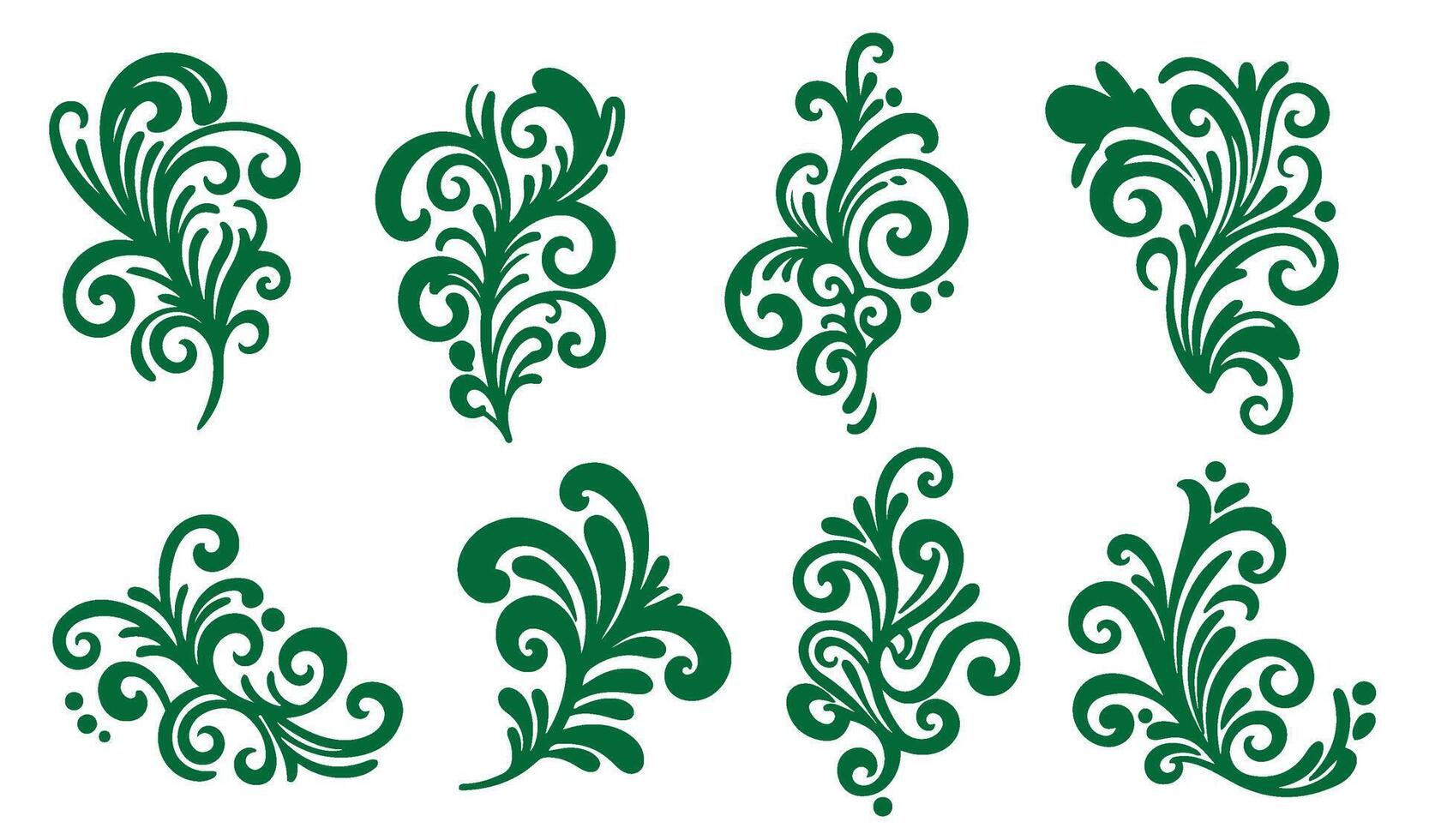 Creative Whimsical Whorls Ornament Collection with Artistic Style vector