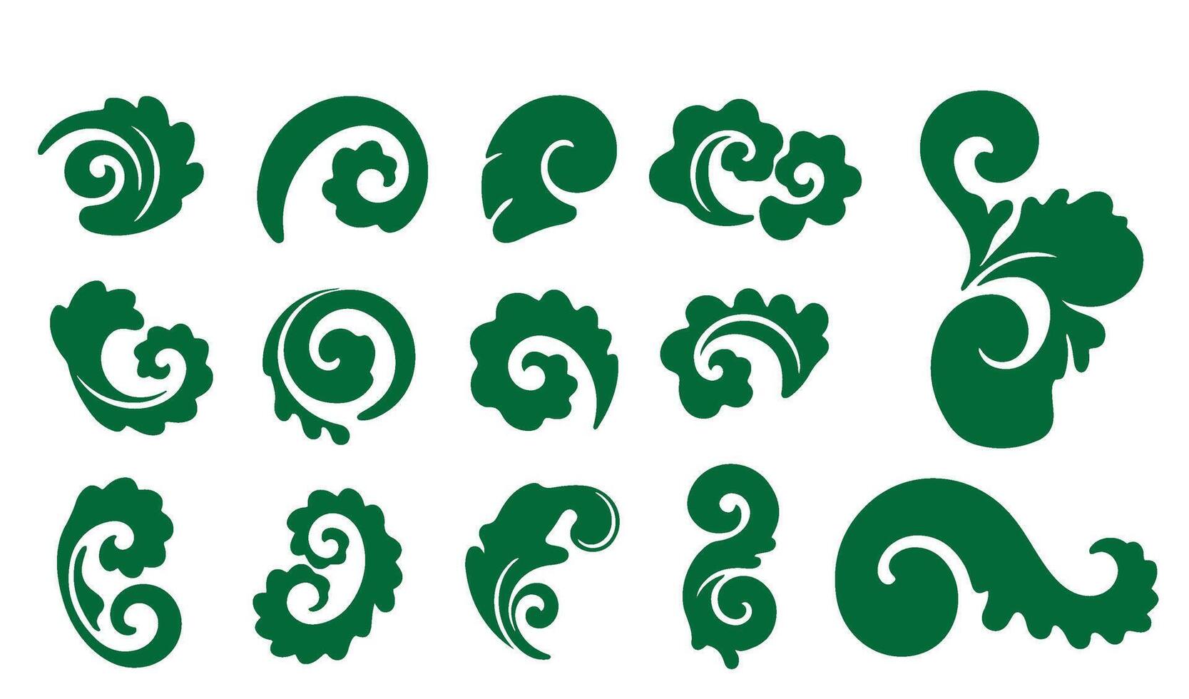 Whimsical Whorls Swirls Calligraphic Ornament Set for Elegant Designs vector