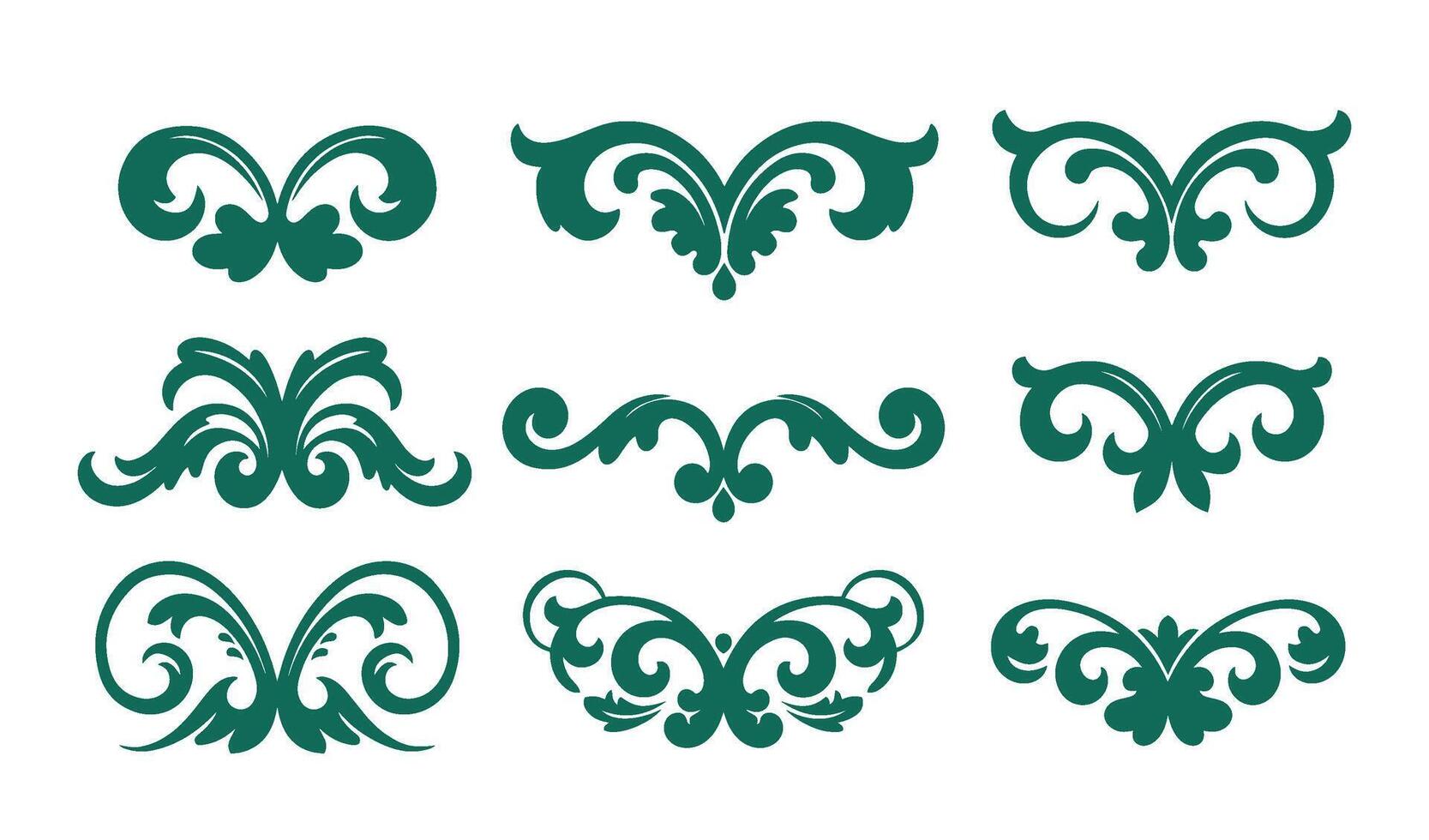 Ornamental Swirls and Whorls Set for Sophisticated Calligraphy vector