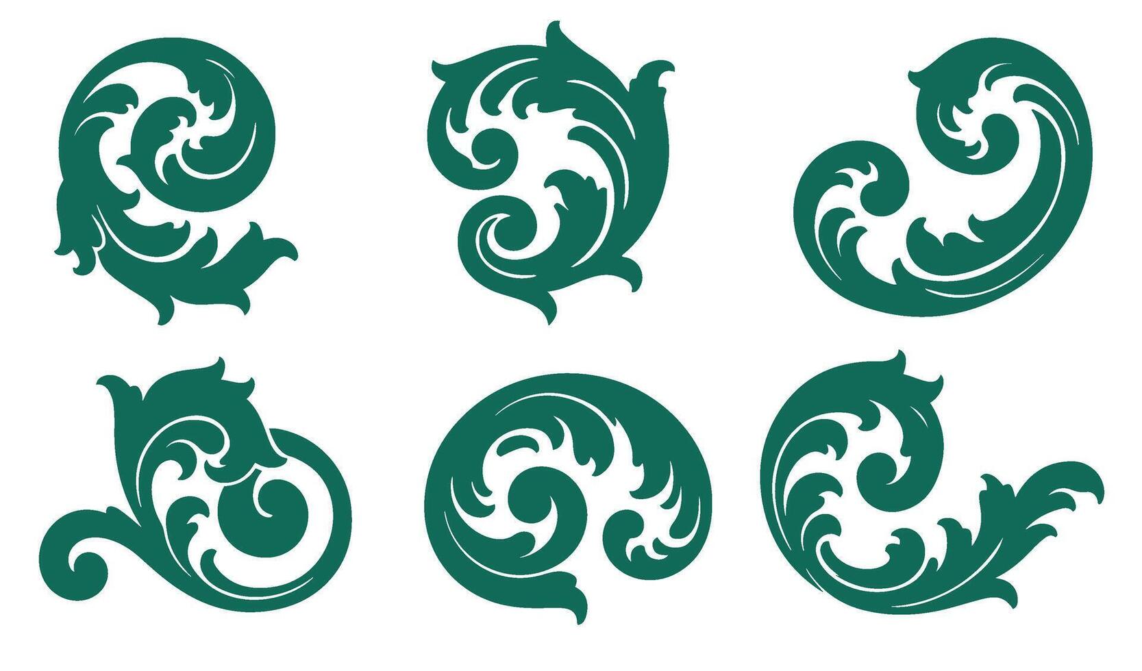 Stunning Calligraphic Ornament Set with Whimsical Whorls and Swirls vector