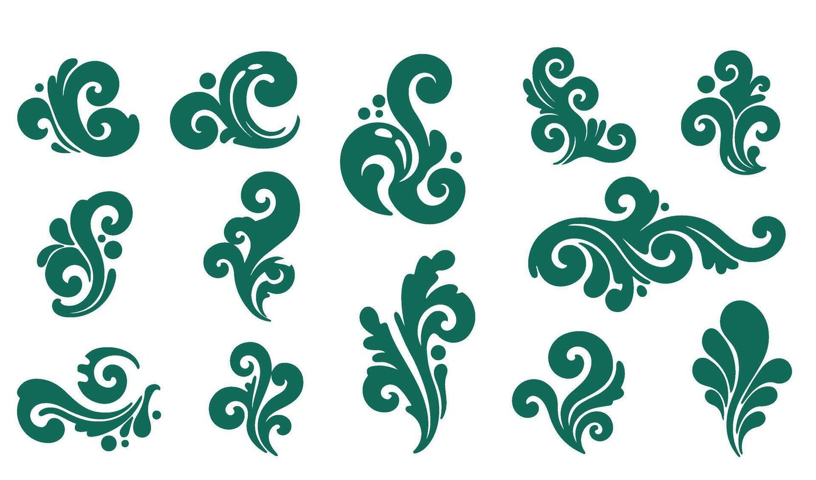 Elegant Swirls and Whorls Ornament Collection with Classic Calligraphy vector