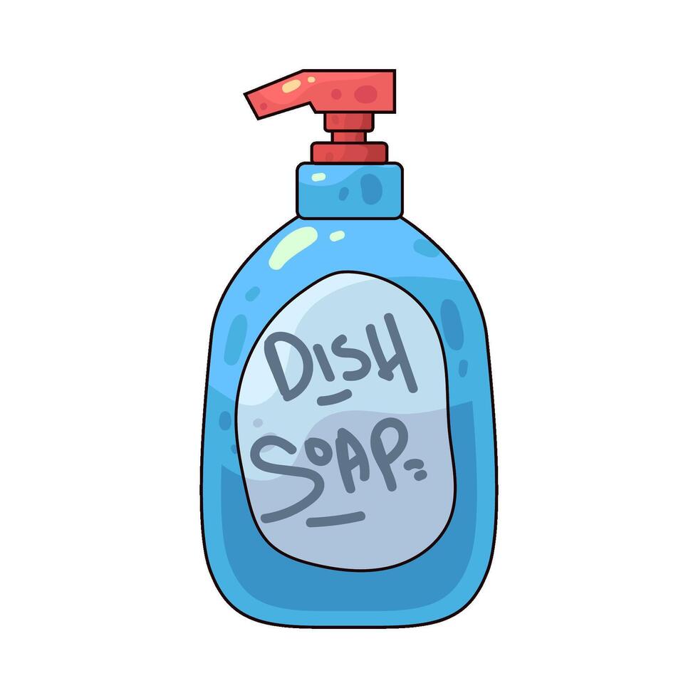 Illustration of Dish soap bottle vector