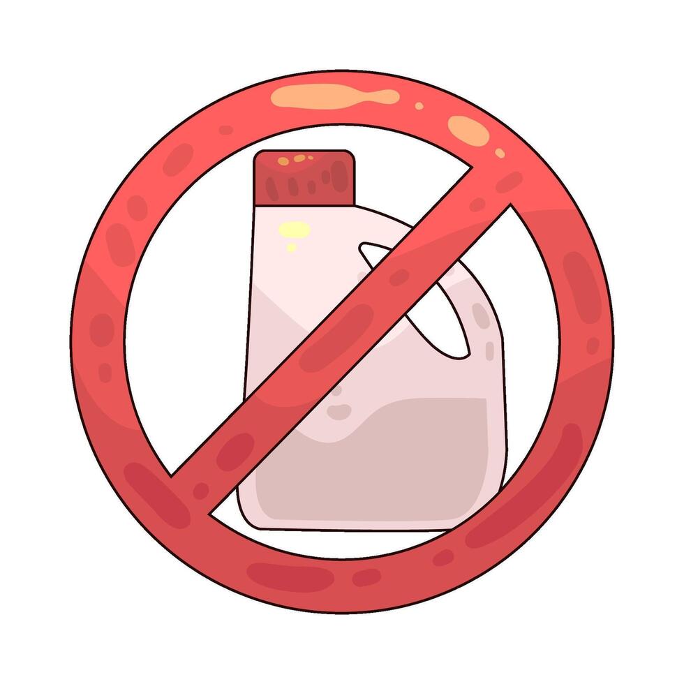 Illustration of Do not bleach symbol vector