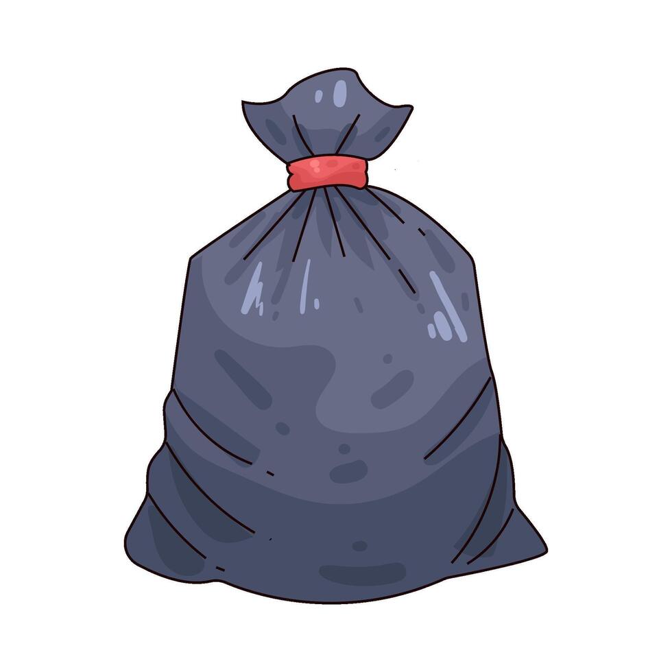 Illustration of Trash bag vector