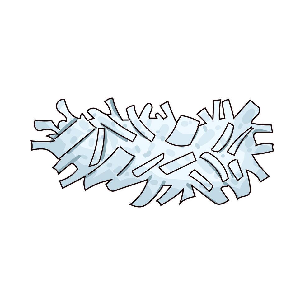 Illustration of Shredded paper vector