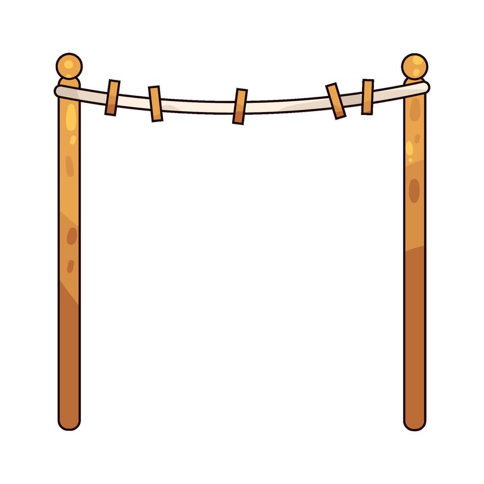 Illustration of Clothesline vector