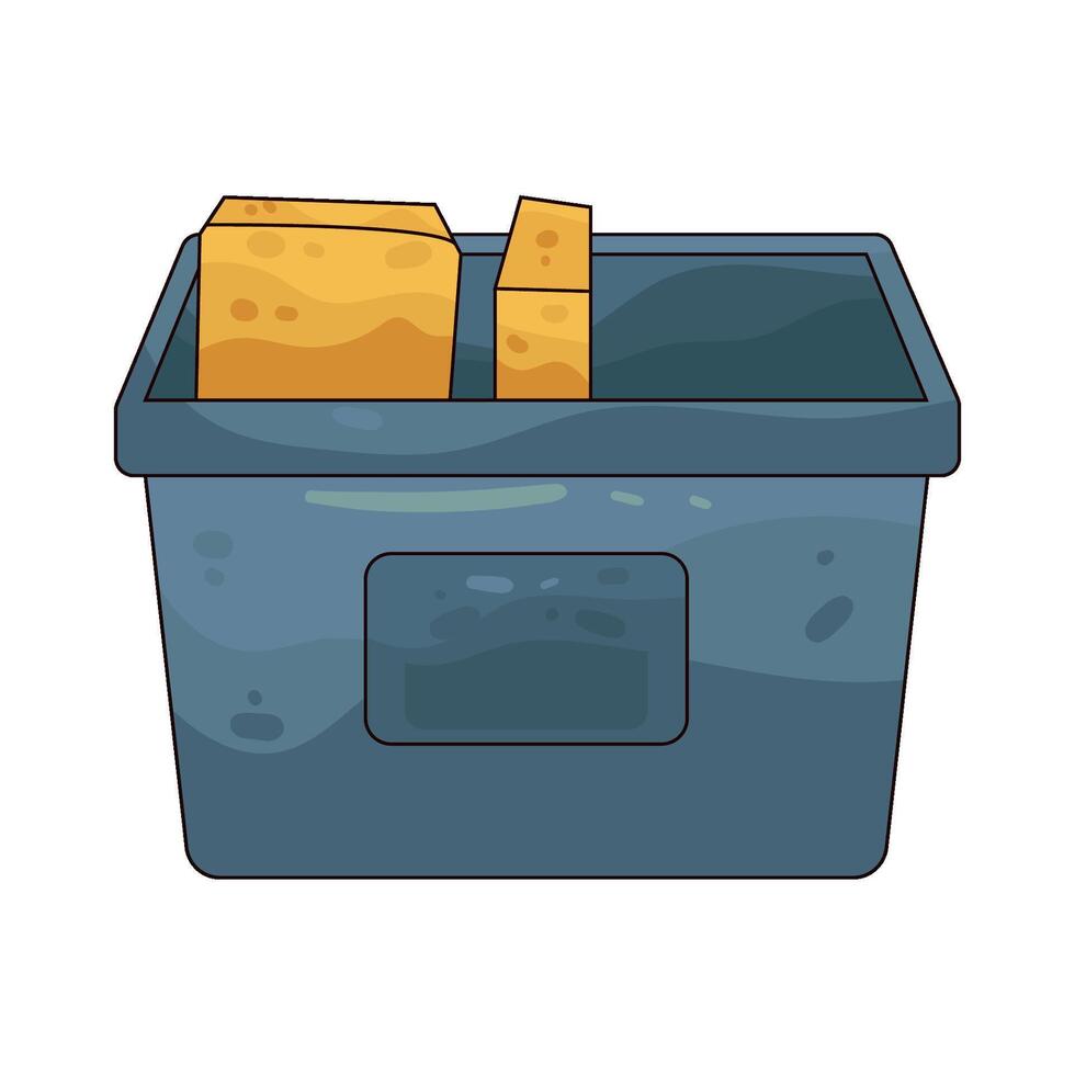 Illustration of Storage bin vector