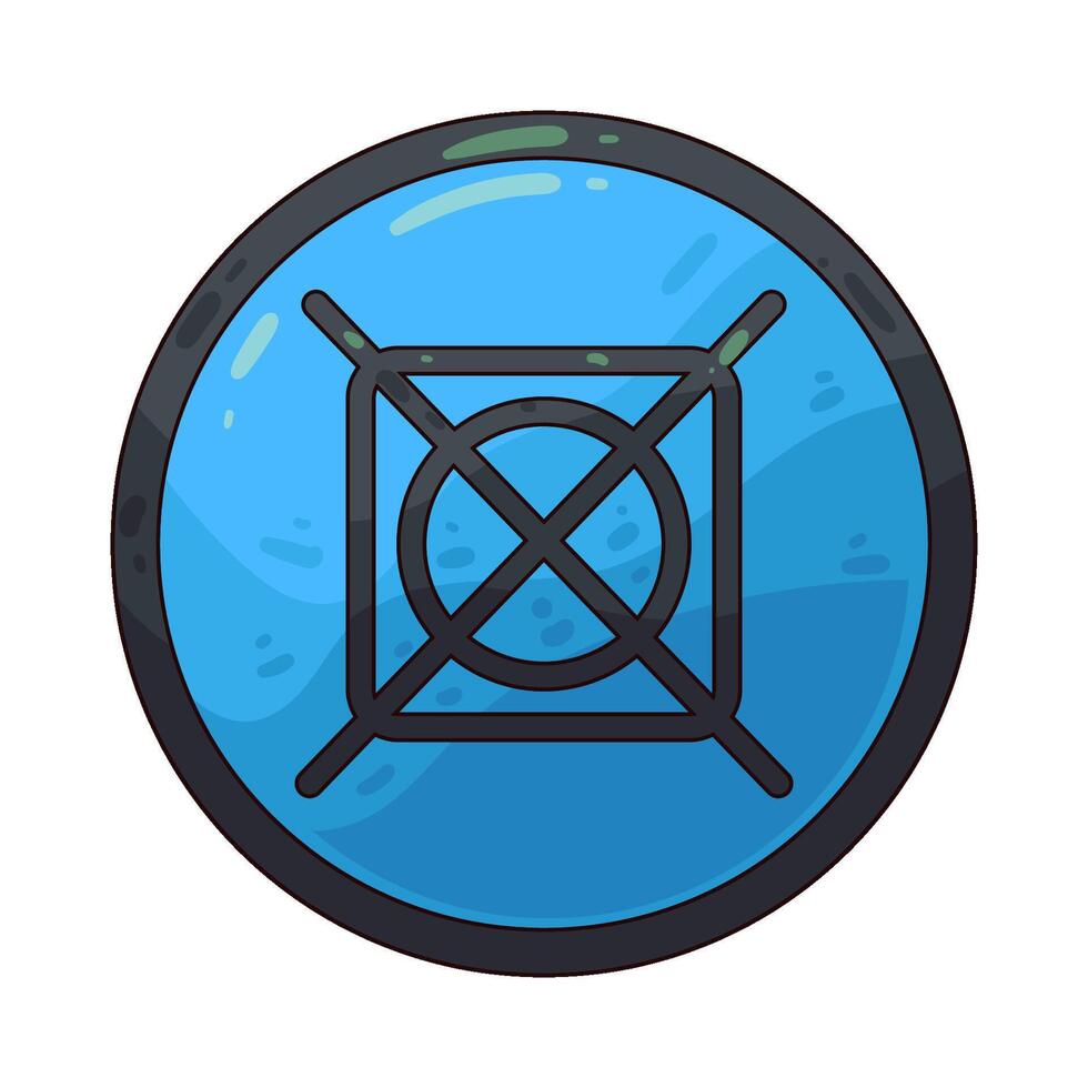 Illustration of Do not tumble dry symbol vector