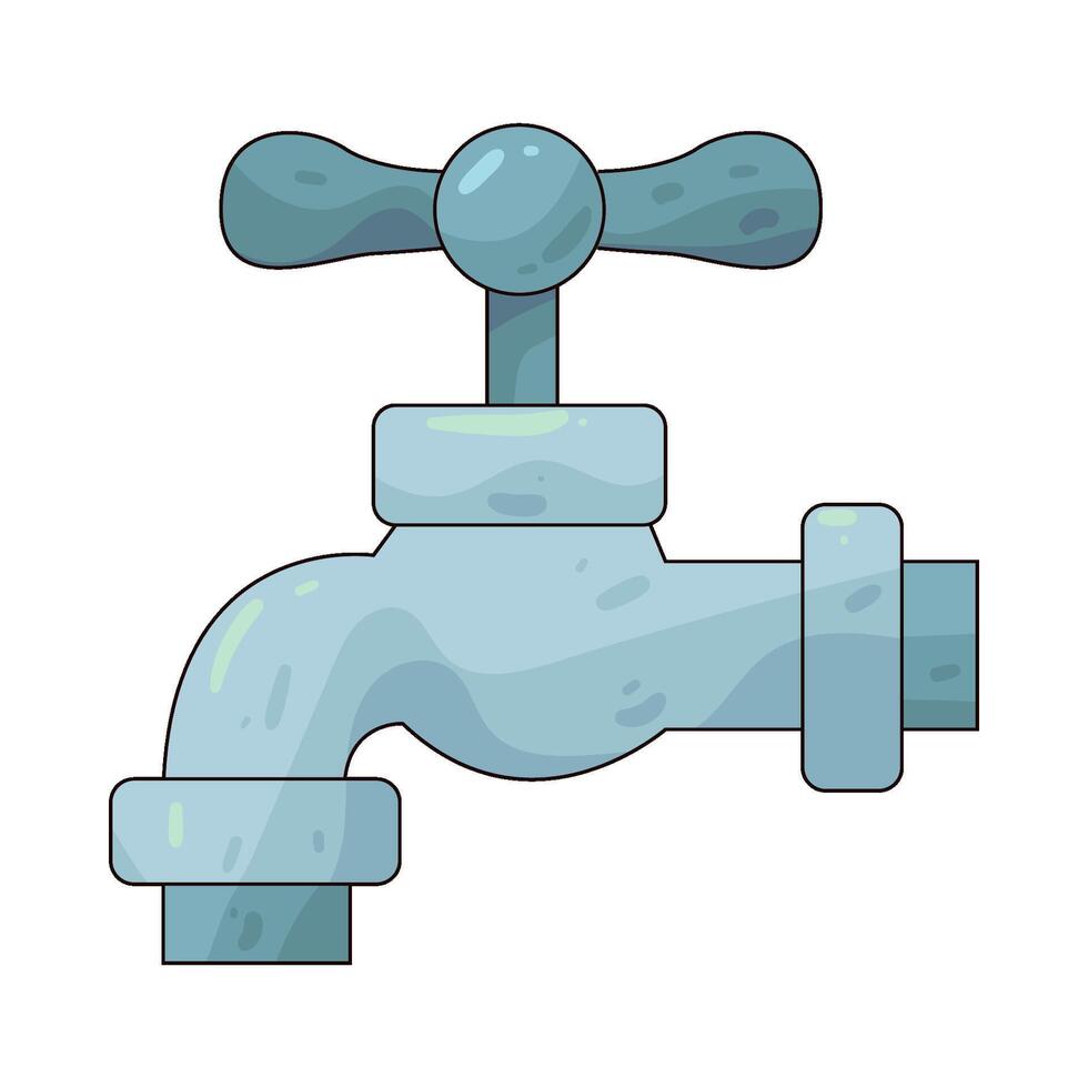 Illustration of Water faucet vector