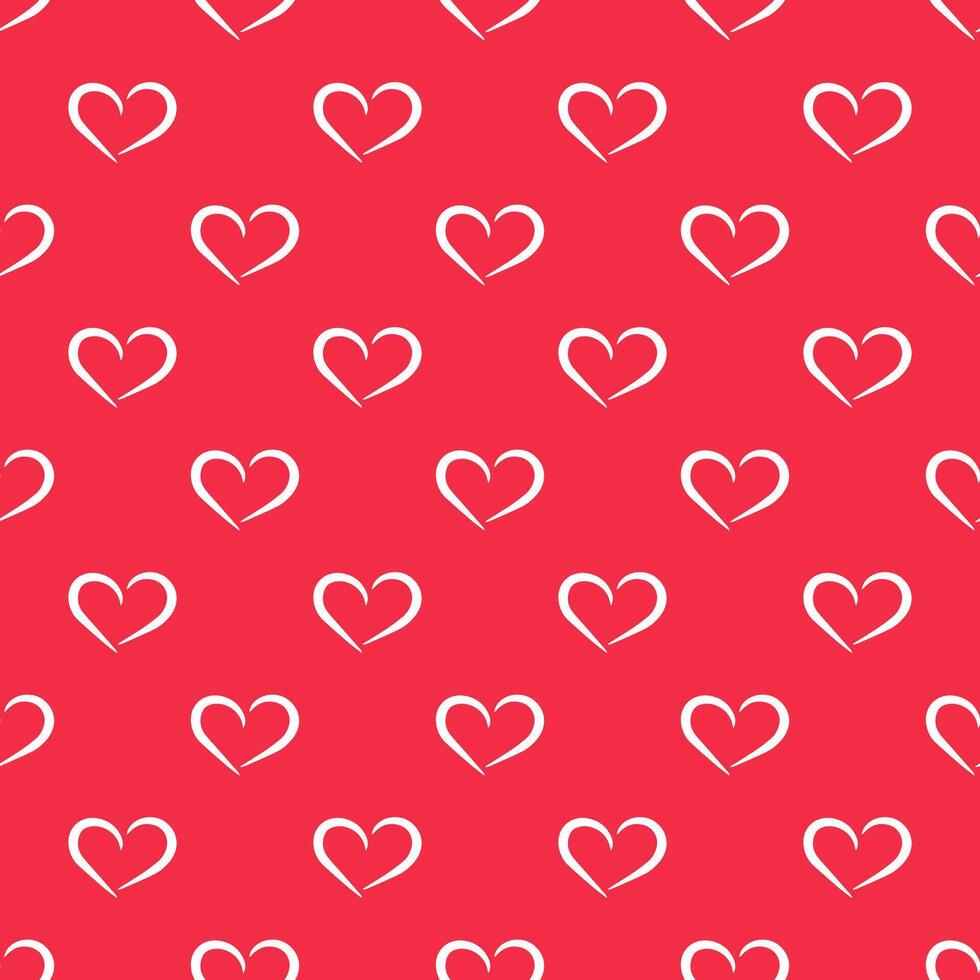 Pattern with hearts on scarlet background, Bright texture for Valentine's Day holiday vector