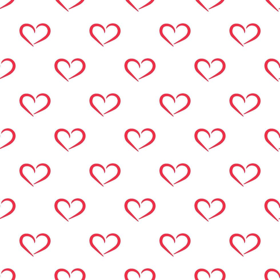 Pattern with hearts. A simple and cute baby pattern. Infinite texture vector