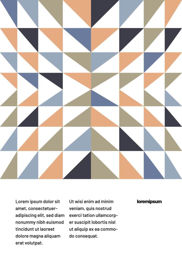 Simple corporate layout template for events, companies or any business related. Design with geometric shape for flyer, poster, cover, brochure, banner or any layout. Bauhaus geometric background. vector