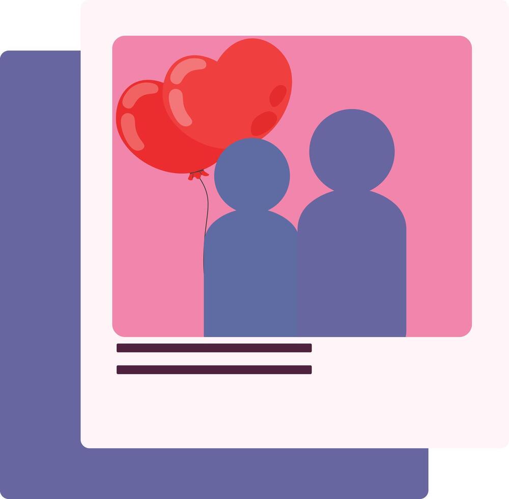 Illustration of Two Figures with Balloons vector