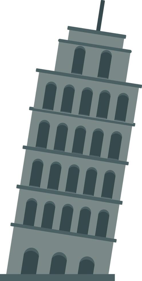 Illustration of the Leaning Tower of Pisa vector