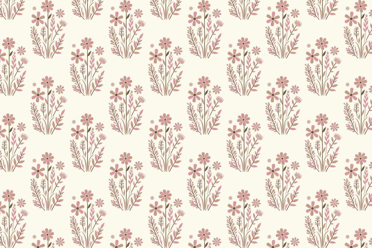 seamless floral pattern with delicate flowers and leaves for textile design wallpaper wrapping paper nature inspired prints and botanical garden backgrounds vector
