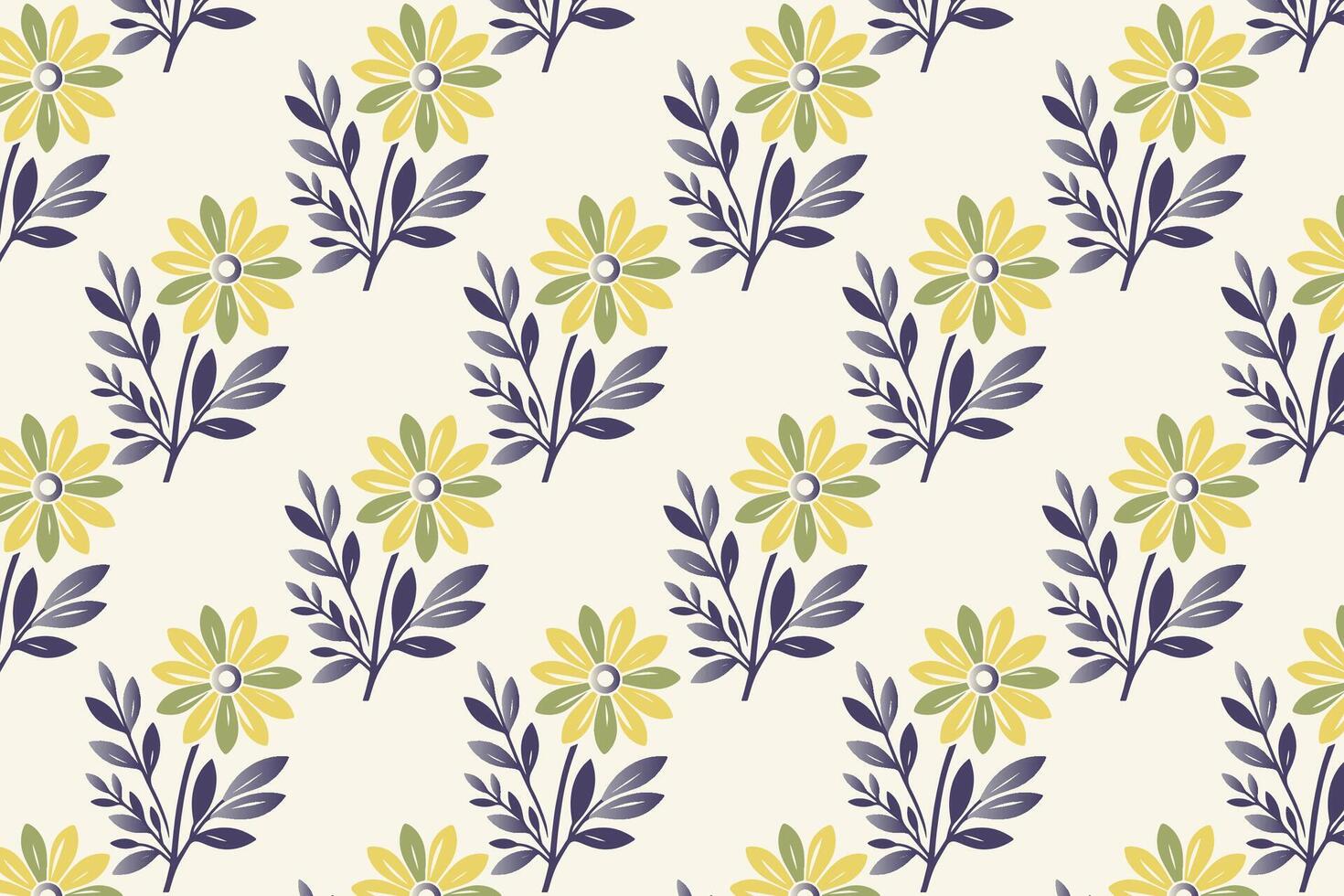 seamless floral pattern featuring botanical flowers and leaves for textile wallpaper wrapping paper nature inspired designs and garden backgrounds vector