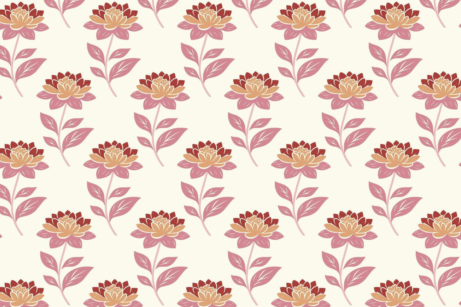 seamless floral pattern with delicate flowers, detailed foliage, and natural elements ideal for fabric, wallpaper, wrapping paper, and botanical prints vector