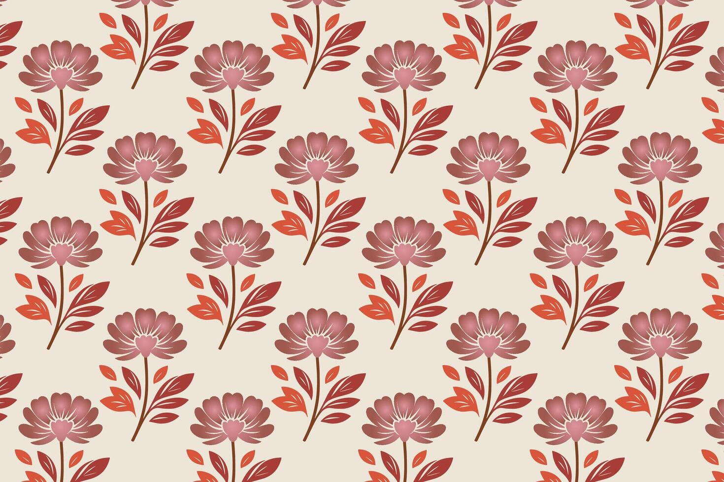 seamless floral pattern featuring delicate flowers, detailed foliage, and organic shapes ideal for fabric, wallpaper, wrapping paper, and botanical designs vector