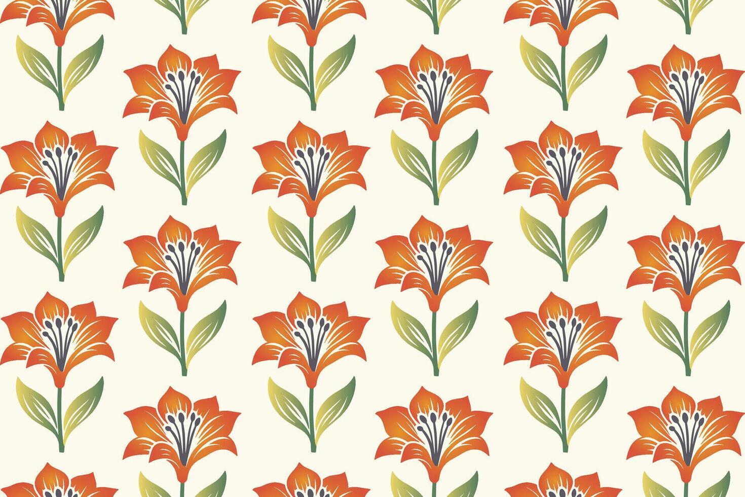 seamless floral pattern with intricate red dahlia flowers green leaves and blossoms perfect for wallpaper fabric wrapping paper and nature inspired designs vector