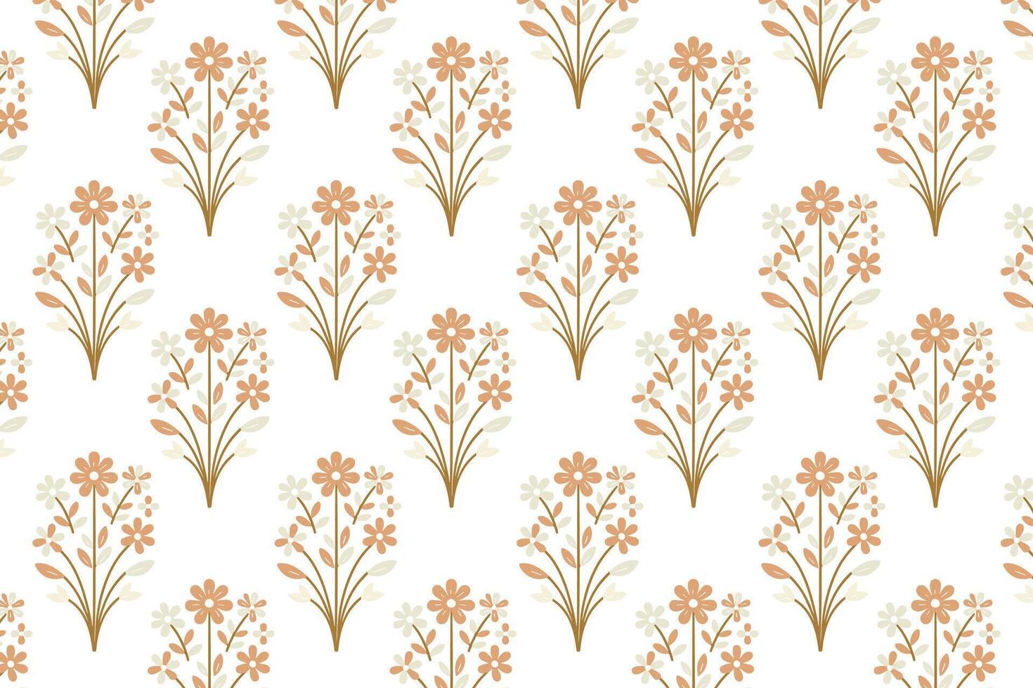 seamless floral pattern with intricate flowers and leaves for fabric wallpaper wrapping paper nature inspired backgrounds and botanical garden designs vector