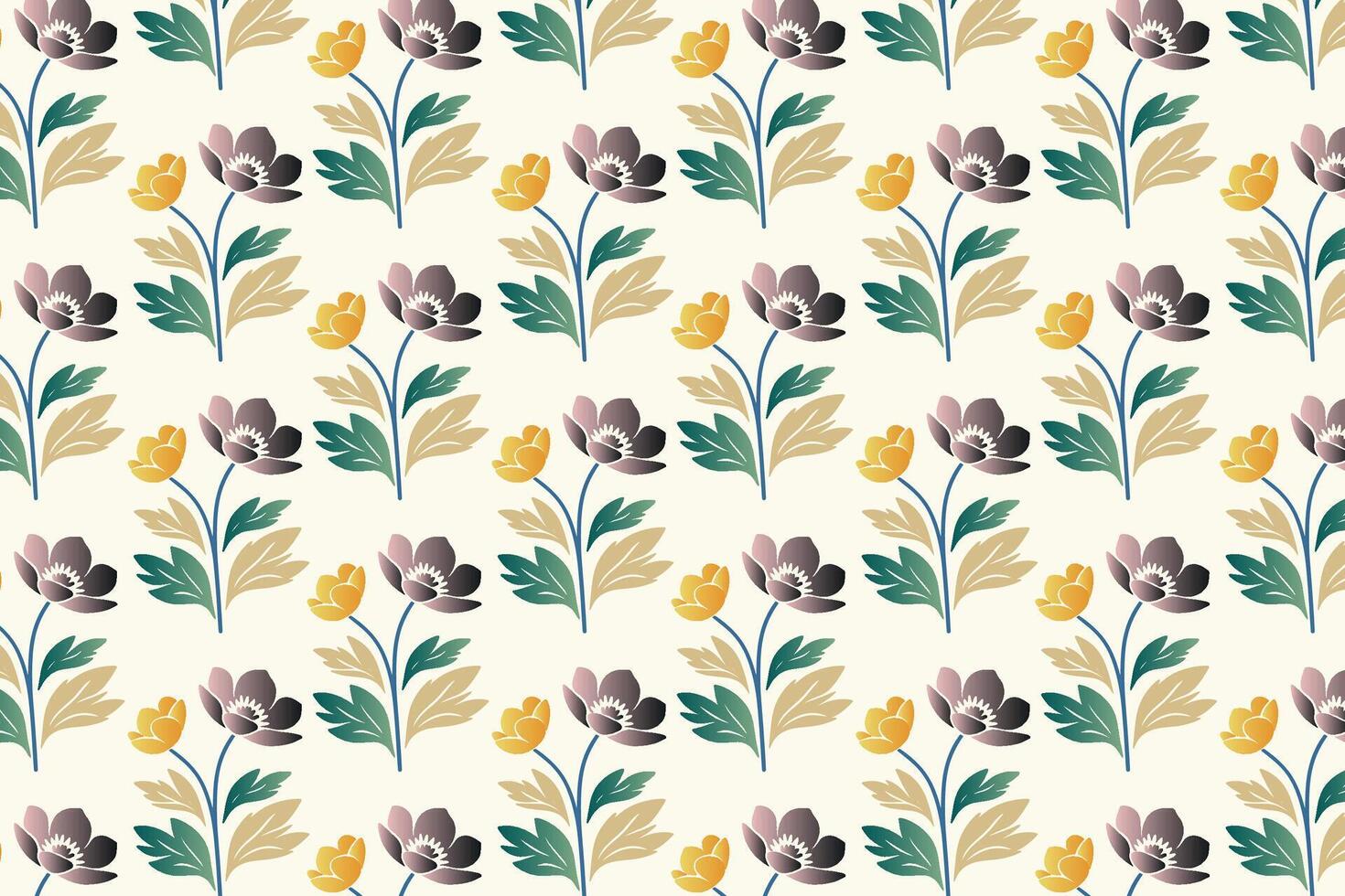seamless floral pattern with detailed botanical elements for wallpaper fabric wrapping paper greeting cards garden inspired themes and nature focused designs vector