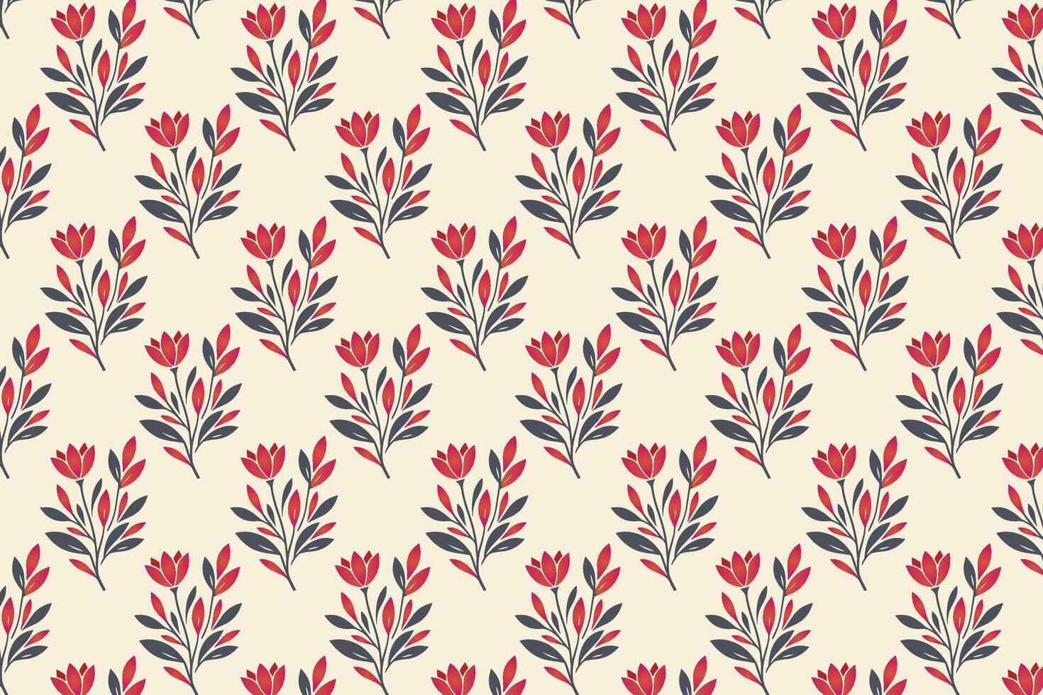 seamless floral pattern with delicate flowers, lush greenery, and intricate details perfect for textile, wallpaper, wrapping paper, and nature-inspired prints vector