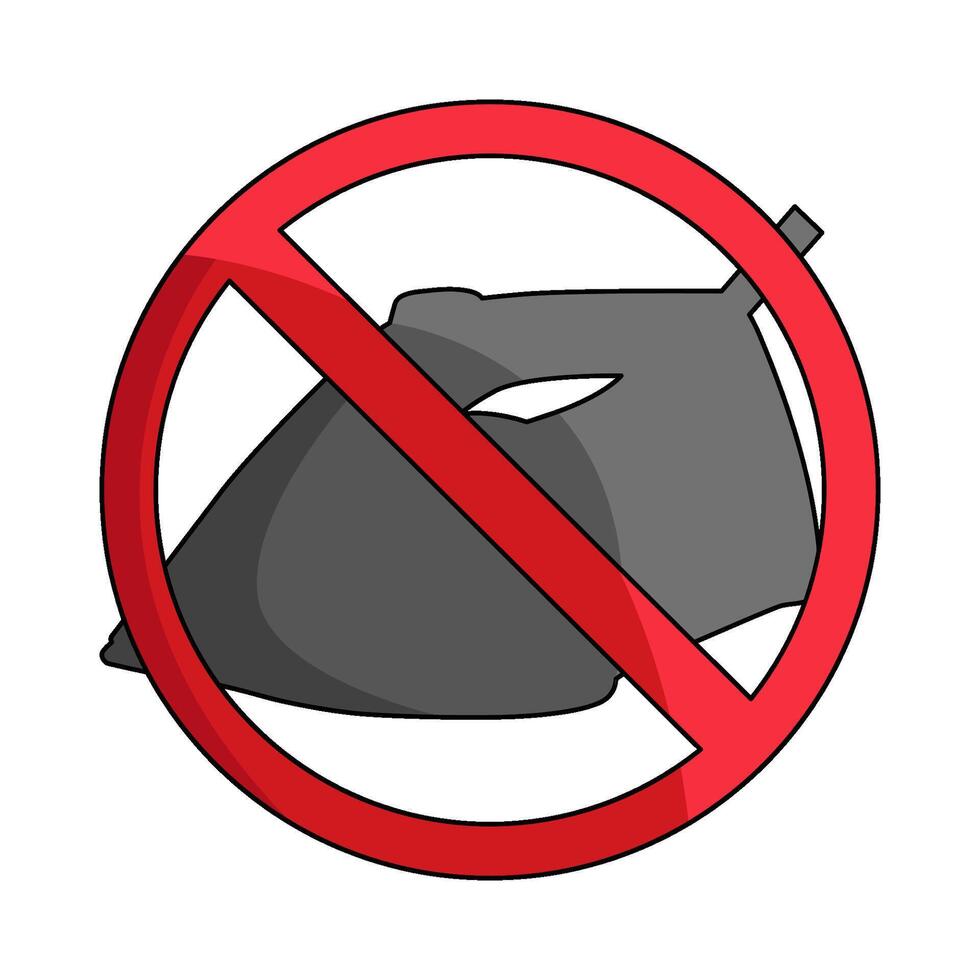 illustration of Do not iron symbol vector