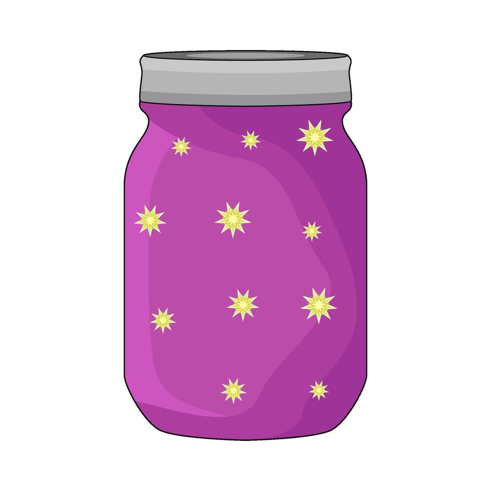 illustration of glitter jar vector